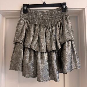 Chic Metallic Mini Skirt